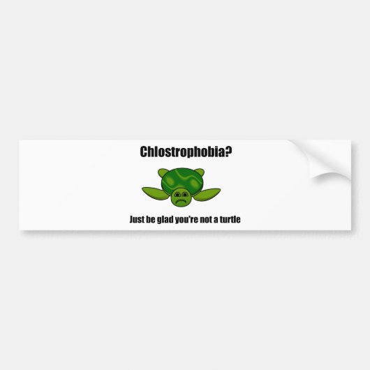 Funny schildpad bumpersticker (Voorkant)