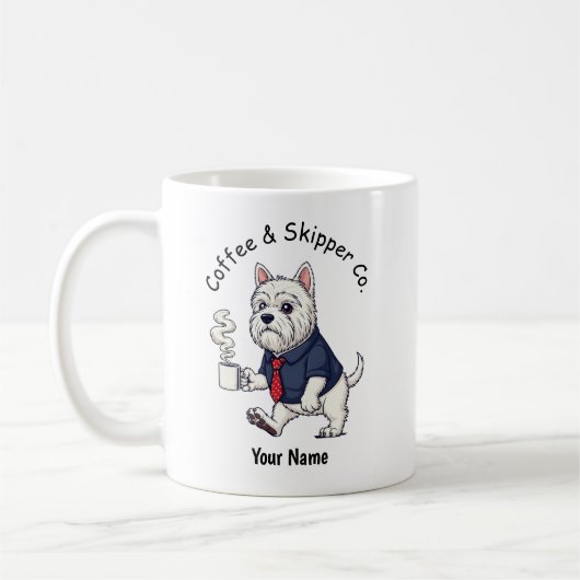 Funny  Schipperke Dog Business Suit Coffee  Koffiemok (Links)