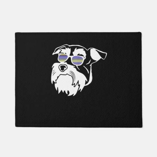 Funny Schnauzer Dog Deurmat (Voorkant)