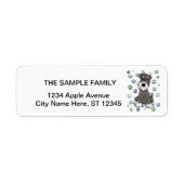 Funny Schnauzer Dog en Paw Prints Art Etiket (Voorkant)