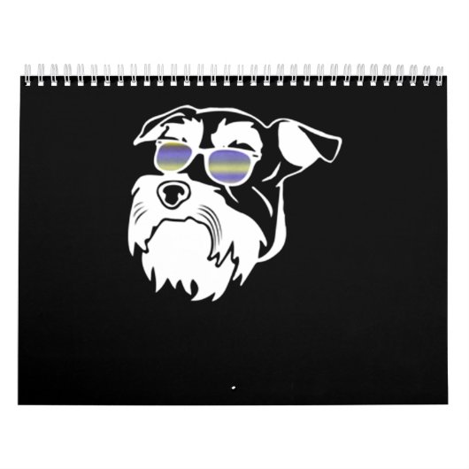 Funny Schnauzer Dog Kalender (Hoes)