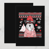 Funny Schnauzer Dog kerstcadeau Bedankkaart (Voorkant / Achterkant)