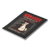 Funny Schnauzer | Schnauzer Butrition Facts Notitieblok (Gedraaid)