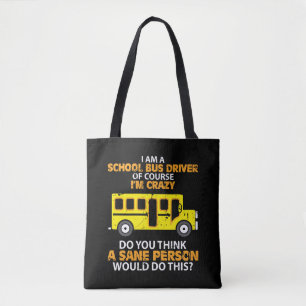 Funny School Bus - Crazy Buss Driver Fun Car Draagtas