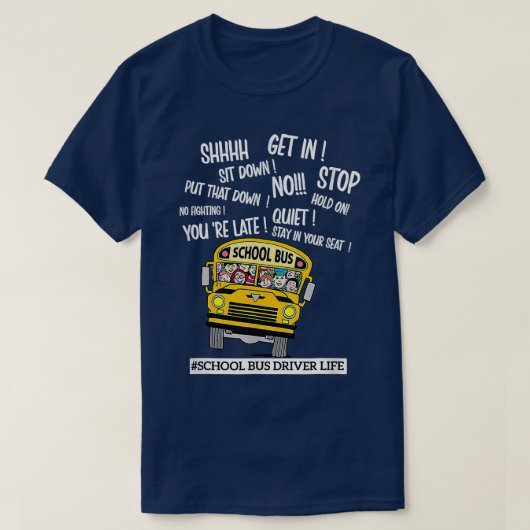 Funny School Bus Driver Cool School Bus Driver T-shirt (Design voorkant)