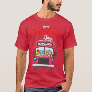 Funny School Bus Driver Owls Valentinex27s Day Mat T-shirt