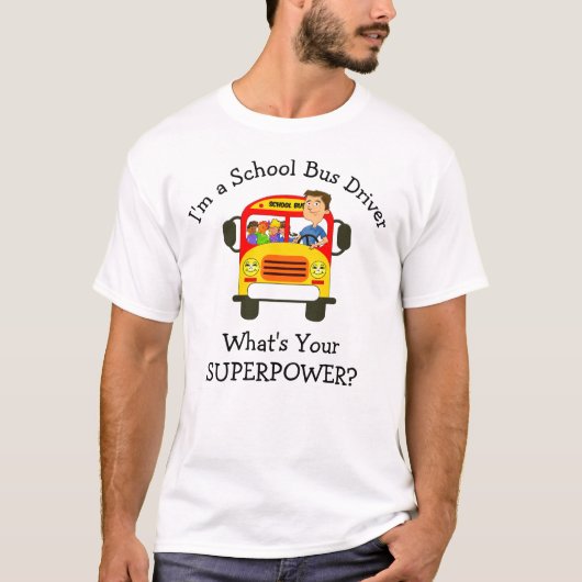 Funny School Bus Driver T-Shirten, ik ben een busb T-shirt (Voorkant)
