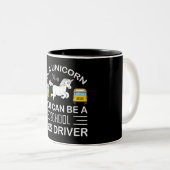 Funny School Bus Driver Two-Tone Coffee Mok (Voorkant rechts)