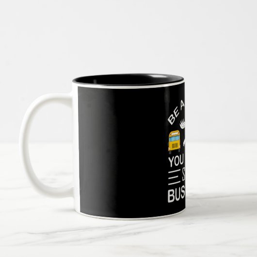 Funny School Bus Driver Two-Tone Coffee Mok (Links)