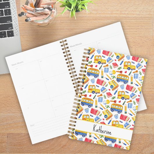 Funny School Bus Retourner À L'École Nom Motif