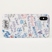 Funny School Doodles en Gezegden Case-Mate iPhone Case (Achterkant (horizontaal))