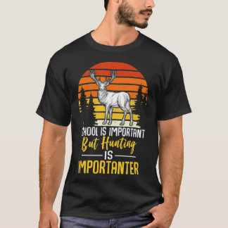 Funny School en Hunte voor meisjes en jongens T-shirt