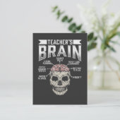 Funny School leraar Brain Education Coffee Lesson Briefkaart (Staand voorkant)