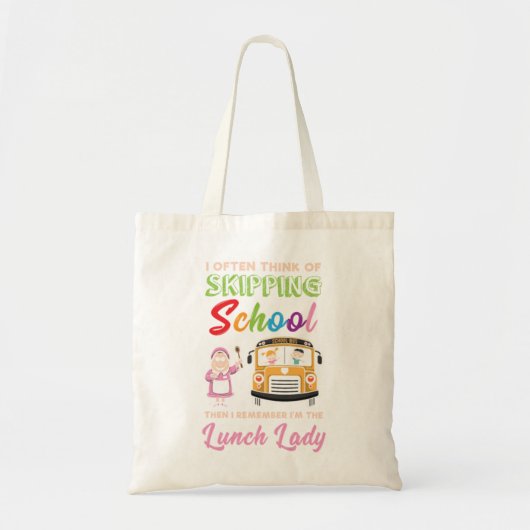 Funny School Lunch Lady Gift Tote Bag (Voorkant)
