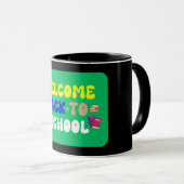 Funny School Mug - Mask to School 2025 (Devant droit)