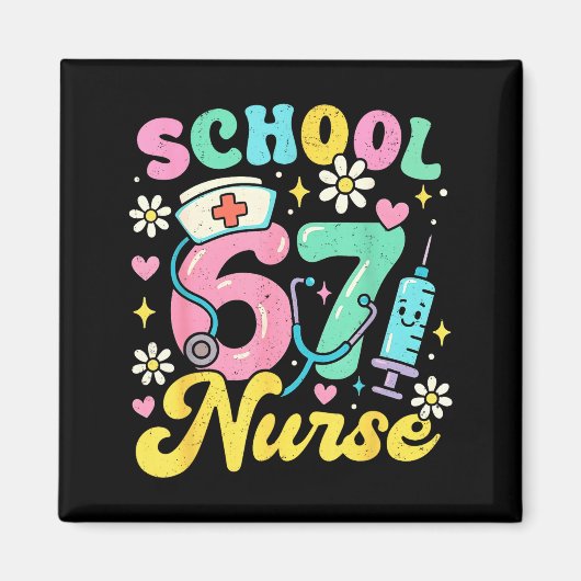 Funny School Nurse 67 Cute Medical Meme Design  Magneet (Voorkant)