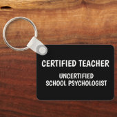 Funny School Teacher Life Sleutelhanger (Achterkant)