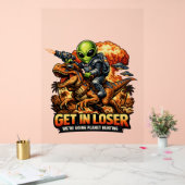 Funny Sci-Fi Fantasy Meme Art, Alien Riding Dinosa (Mariage)