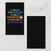 Funny Science Biology Chemistry Physics Teacher Visitekaartje (Voorkant / Achterkant)