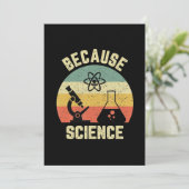 Funny Science Biology Physics Want Wetenschap Feestdagenkaart (Staand voorkant)