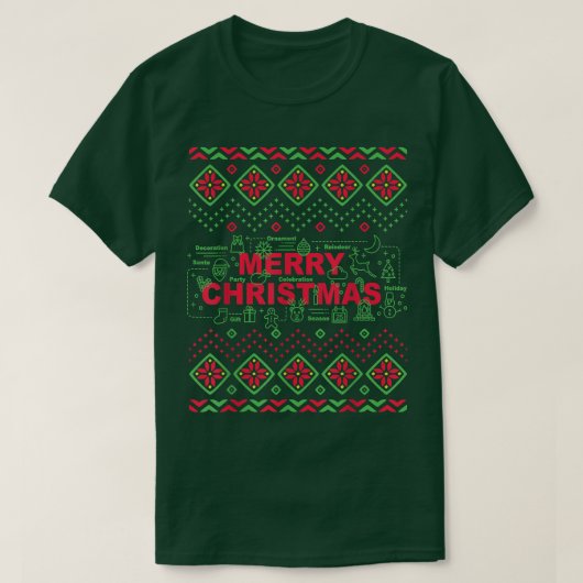 Funny Science & Biology Ugly Sweater Christmas 737 T-shirt (Design voorkant)