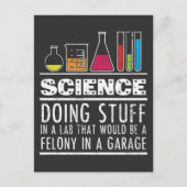 Funny Science Chemistry T Shirt for Nerds Briefkaart (Voorkant)