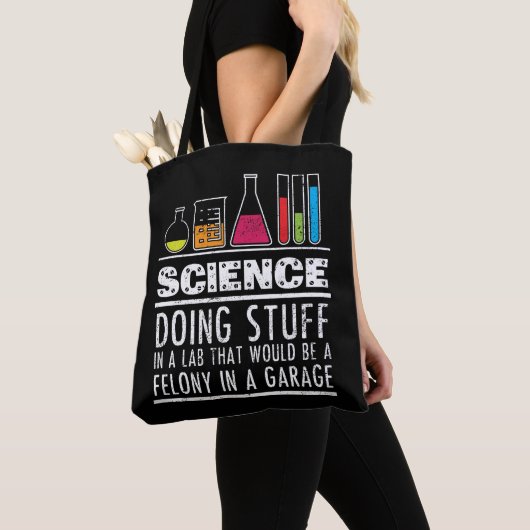 Funny Science Chemistry T Shirt for Nerds Draagtas (Dichtbij)