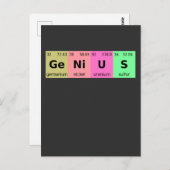 Funny Science Genius Periodic Table of Elements Briefkaart (Voorkant / Achterkant)