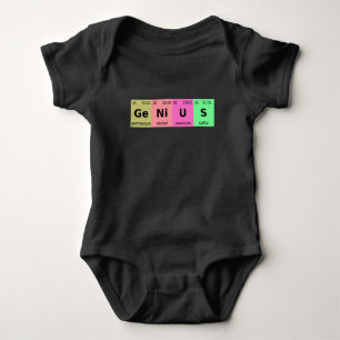 Funny Science Genius Periodic Table of Elements Romper