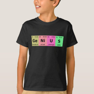Funny Science Genius Periodic Table of Elements T-shirt