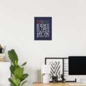 Funny Science is waar geek en nerd Scientist Poster (Thuiskantoor)