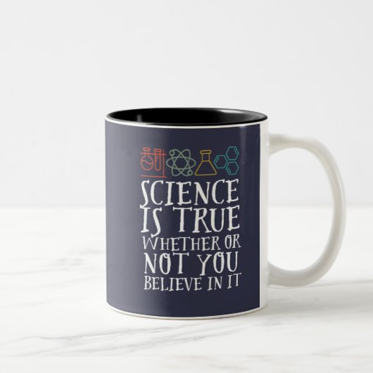 Funny Science is waar geek en nerd Scientist Tweekleurige Koffiemok (Rechts)