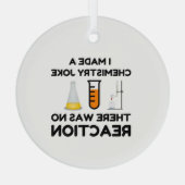 Funny Science lover-scheikundegrap Glas Ornament (Achterkant)