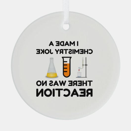Funny Science lover-scheikundegrap Glas Ornament (Achterkant)