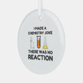 Funny Science lover-scheikundegrap Glas Ornament (Voorkant links)