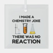 Funny Science lover-scheikundegrap Glas Ornament (Voorkant)