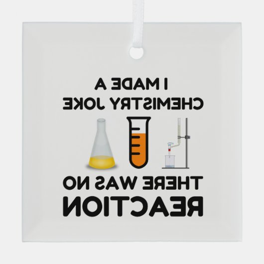 Funny Science lover-scheikundegrap Glas Ornament (Achterkant)