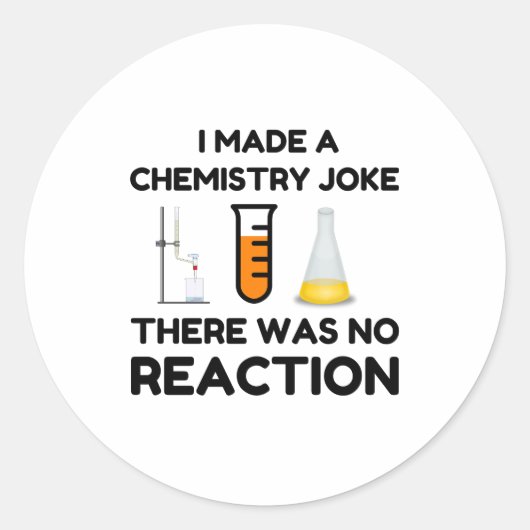 Funny Science lover-scheikundegrap Ronde Sticker (Voorkant)
