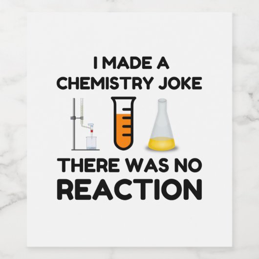 Funny Science lover-scheikundegrap Wijn Etiket (Enkel label)