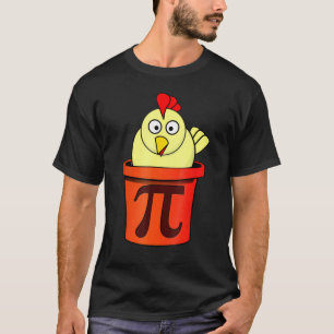 Funny Science Mathematics Chicken Pot Pi Day March T-shirt
