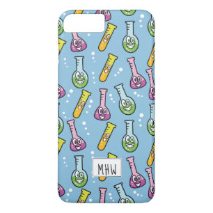 Funny Science Pattern aangepaste monogram telefoon iPhone 8 Plus / 7 Plus Hoesje