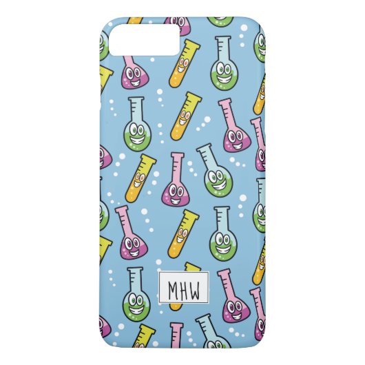 Funny Science Pattern aangepaste monogram telefoon Case-Mate iPhone Case (Achterkant)