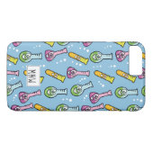 Funny Science Pattern aangepaste monogram telefoon Case-Mate iPhone Case (Achterkant (Horizontaal))