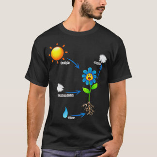 Funny science photosynthese voor kinderen mannen v t-shirt