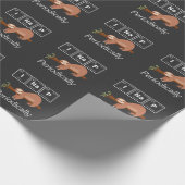 Funny Science Pun Chemistry Sloth Nap Lover Cadeaupapier (Hoek)