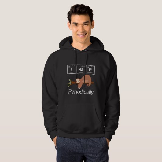 Funny Science Pun Chemistry Sloth Nap Lover Hoodie (Voorkant volledig)