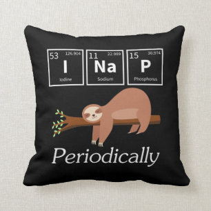 Funny Science Pun Chemistry Sloth Nap Lover Kussen