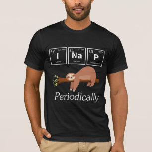Funny Science Pun Chemistry Sloth Nap Lover T-shirt