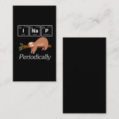 Funny Science Pun Chemistry Sloth Nap Lover Visitekaartje (Voorkant / Achterkant)