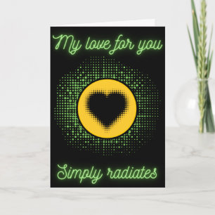 Funny Science Radiation Valentijn Card Kaart